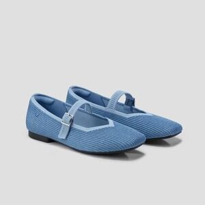Blue Women's Flats with Strap